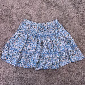 Blue floral skirt from shein